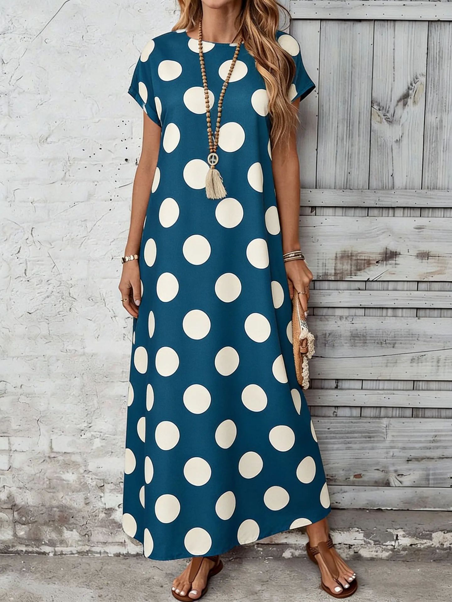 Robe Casual Imprimé Moderne