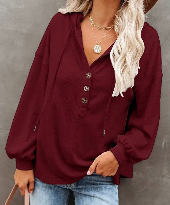 Sweat à capuche ample uni femme
