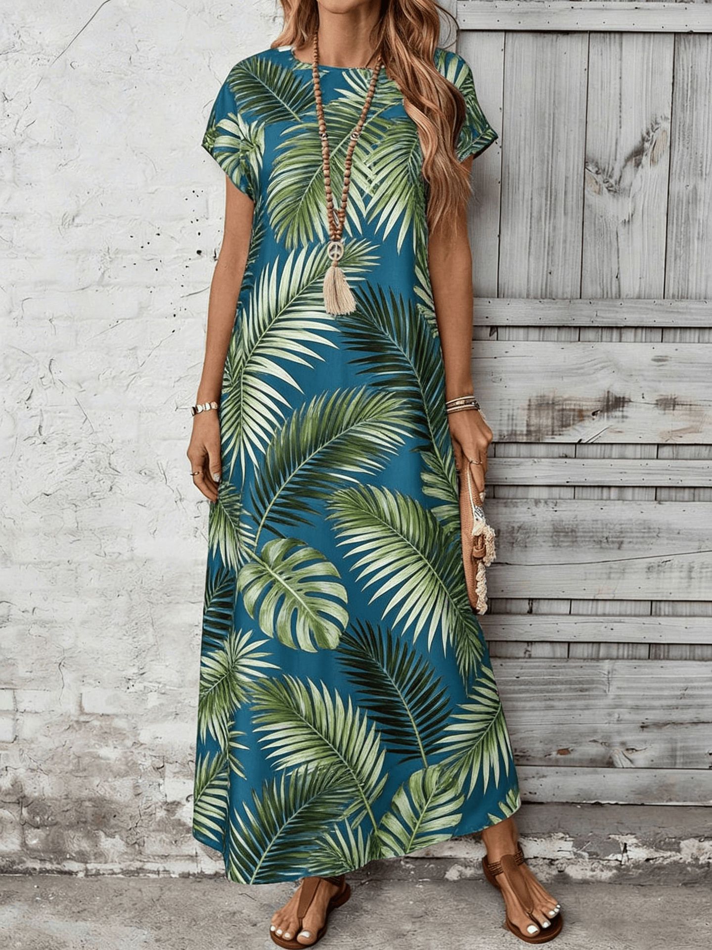 Robe Casual Imprimé Moderne