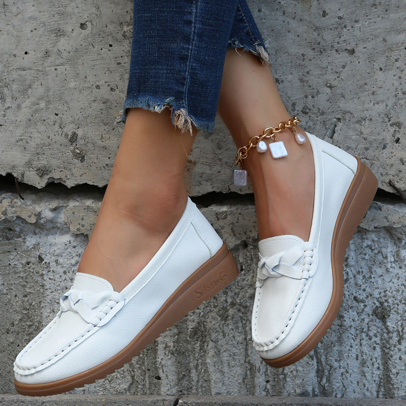 Chaussures Plates Tressées Femme