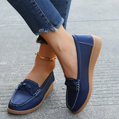 Chaussures Plates Tressées Femme