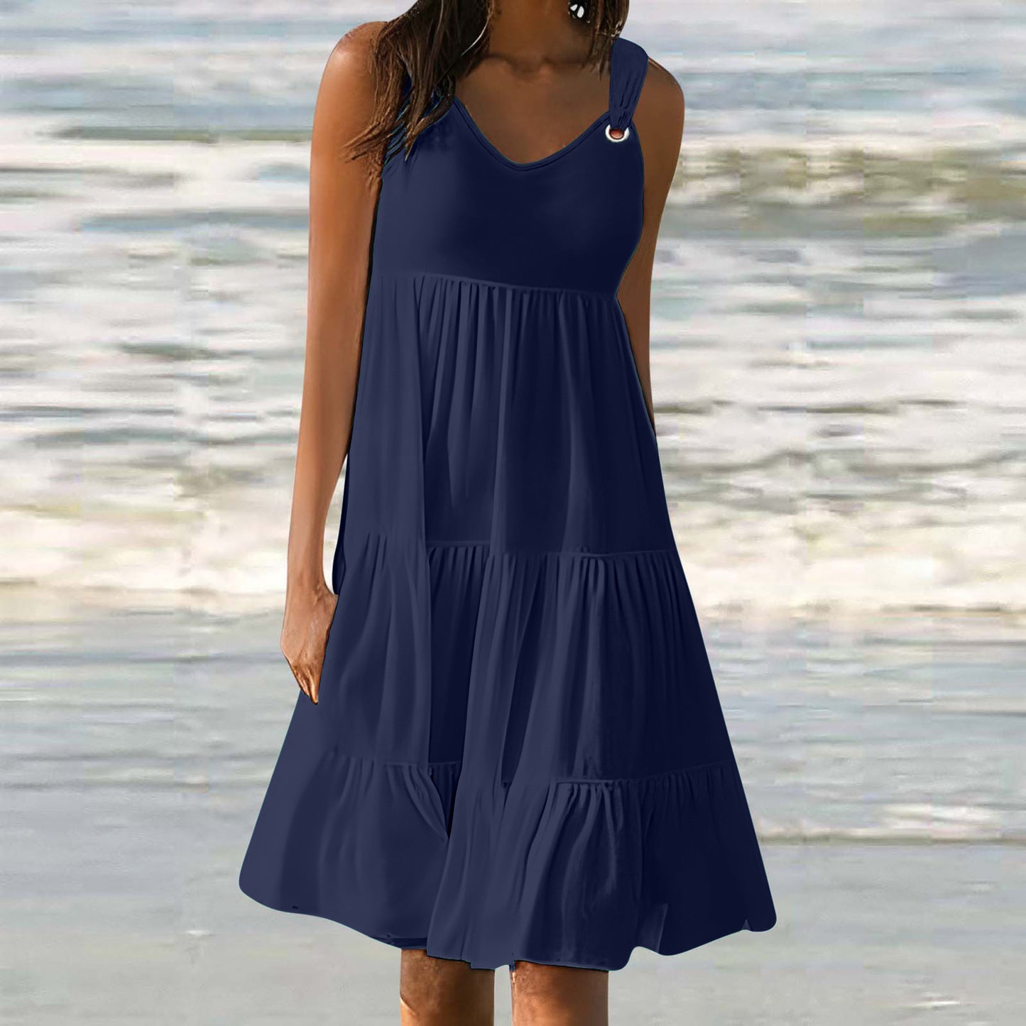 Robe élégante patchwork femme