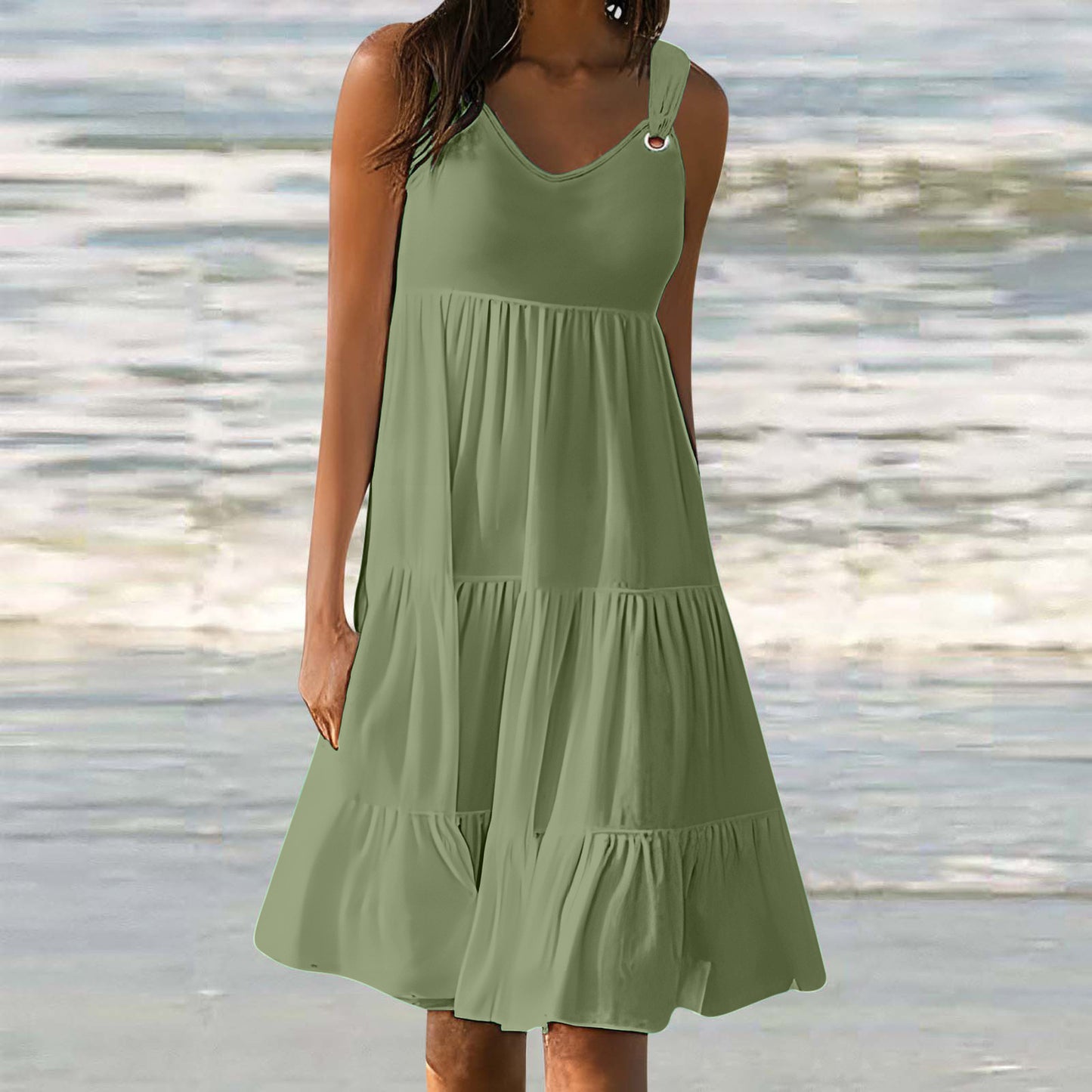 Robe élégante patchwork femme