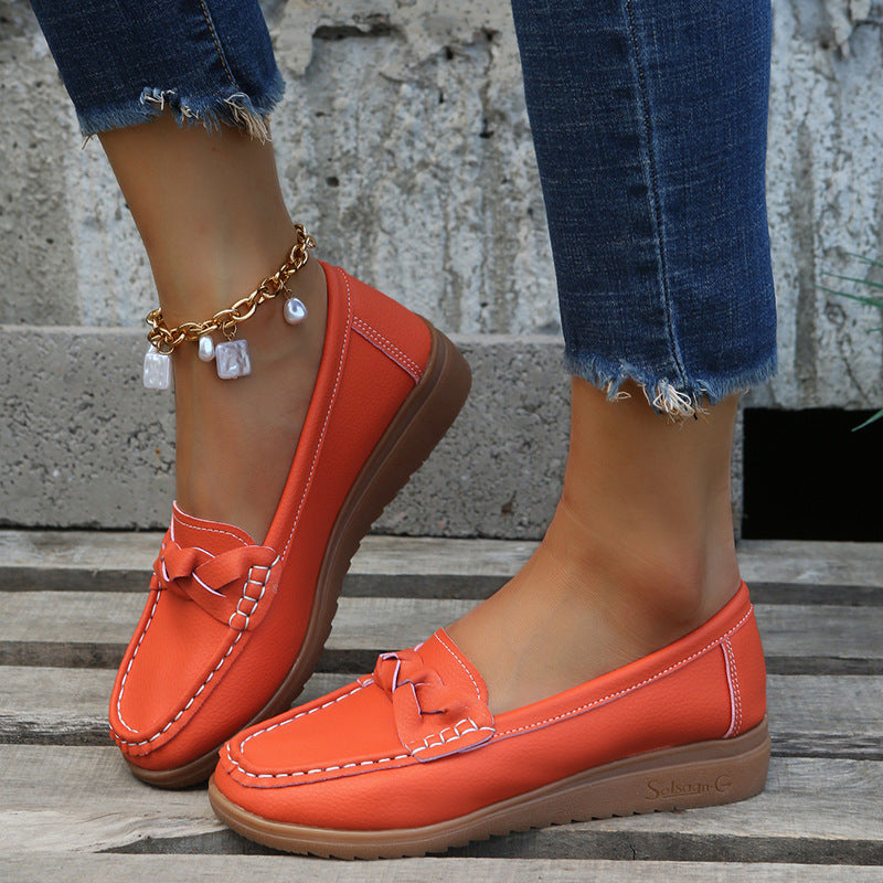 Chaussures Plates Tressées Femme