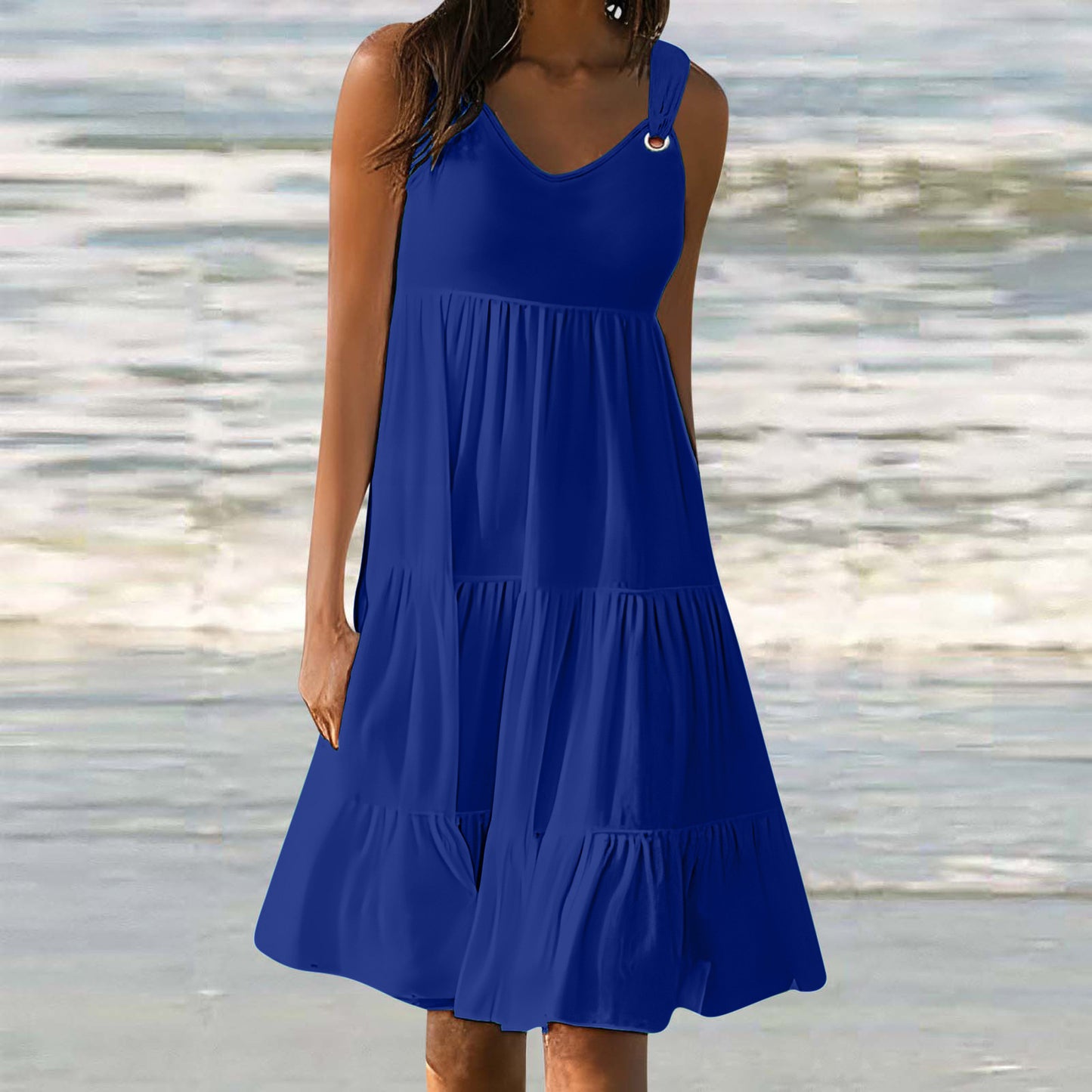 Robe élégante patchwork femme