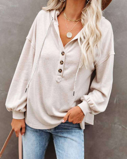 Sweat à capuche ample uni femme