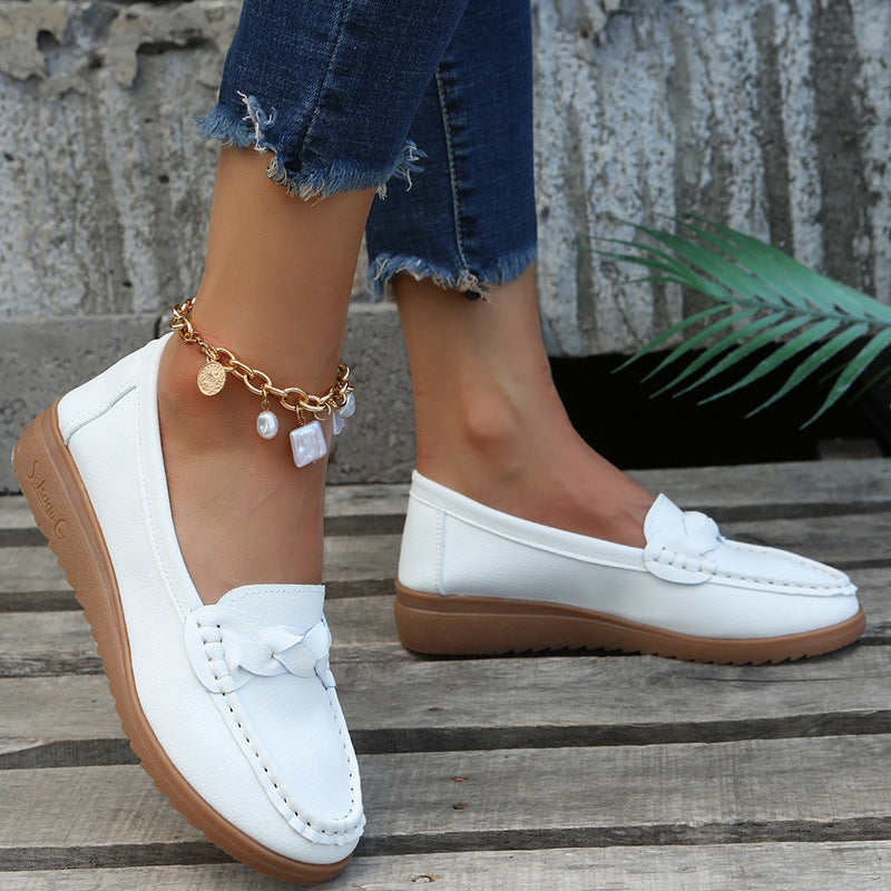 Chaussures Plates Tressées Femme