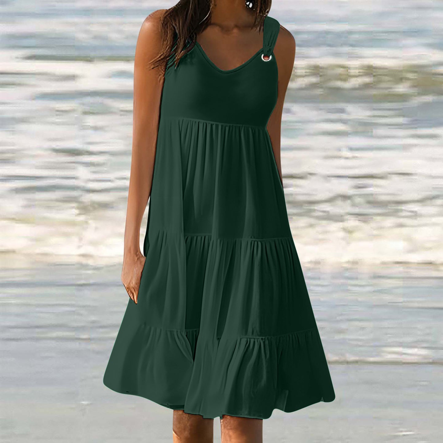 Robe élégante patchwork femme