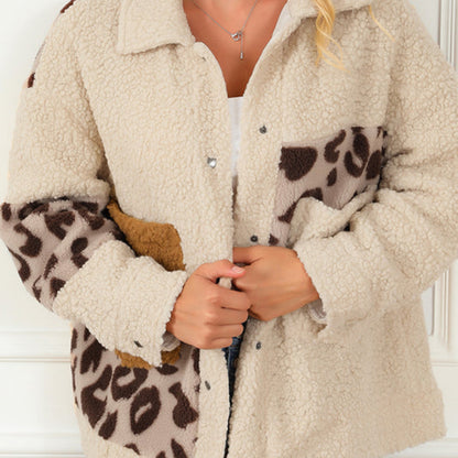 Veste léopard patchwork