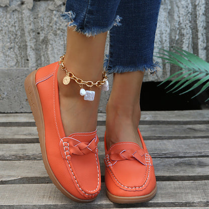 Chaussures Plates Tressées Femme
