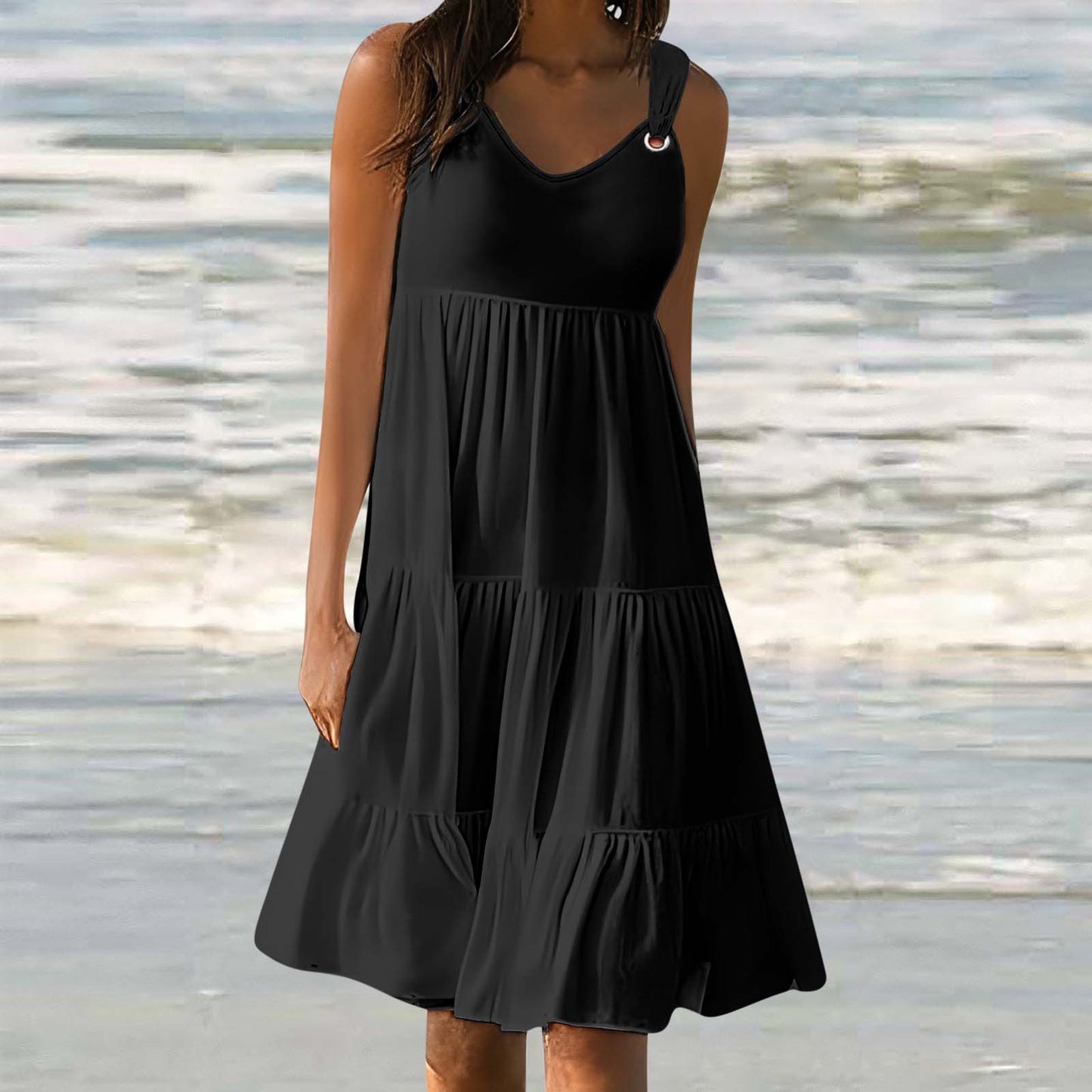 Robe élégante patchwork femme