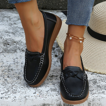 Chaussures Plates Tressées Femme