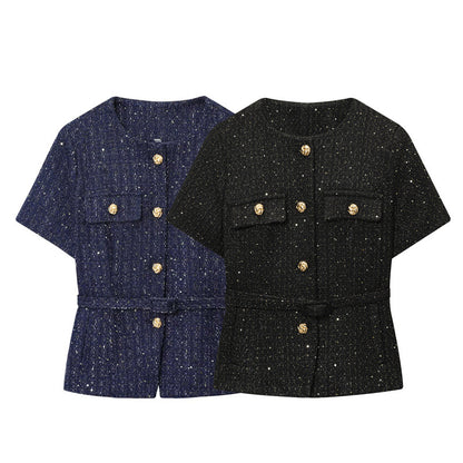 Veste Texturée Ceinturée