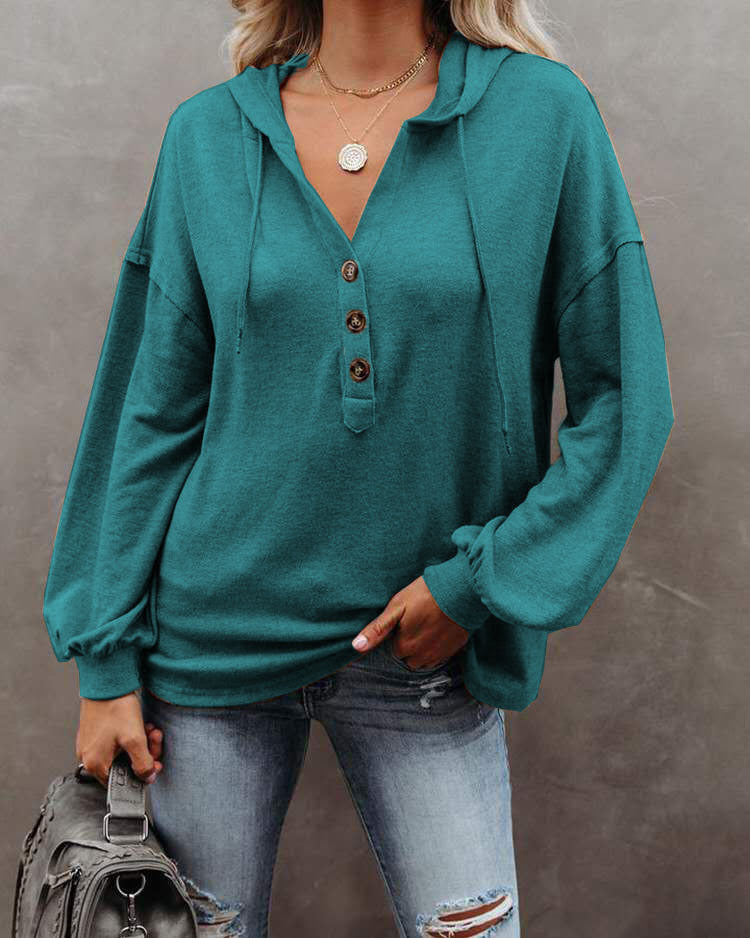 Sweat à capuche ample uni femme