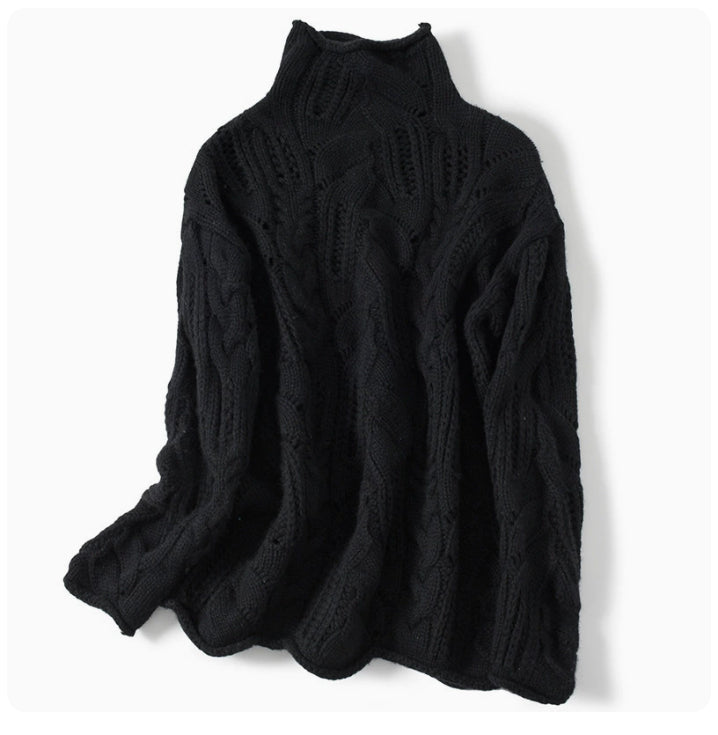 Pull ample en maille tricotée