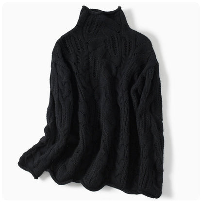 Pull ample en maille tricotée