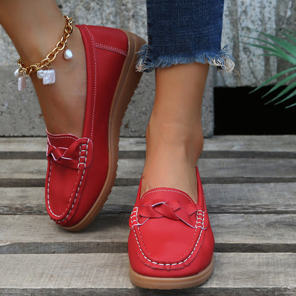 Chaussures Plates Tressées Femme