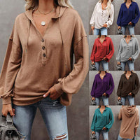 Sweat à capuche ample uni femme