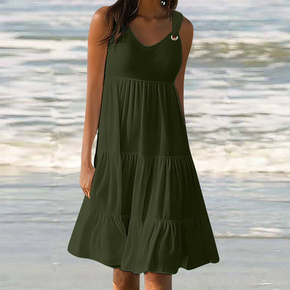 Robe élégante patchwork femme