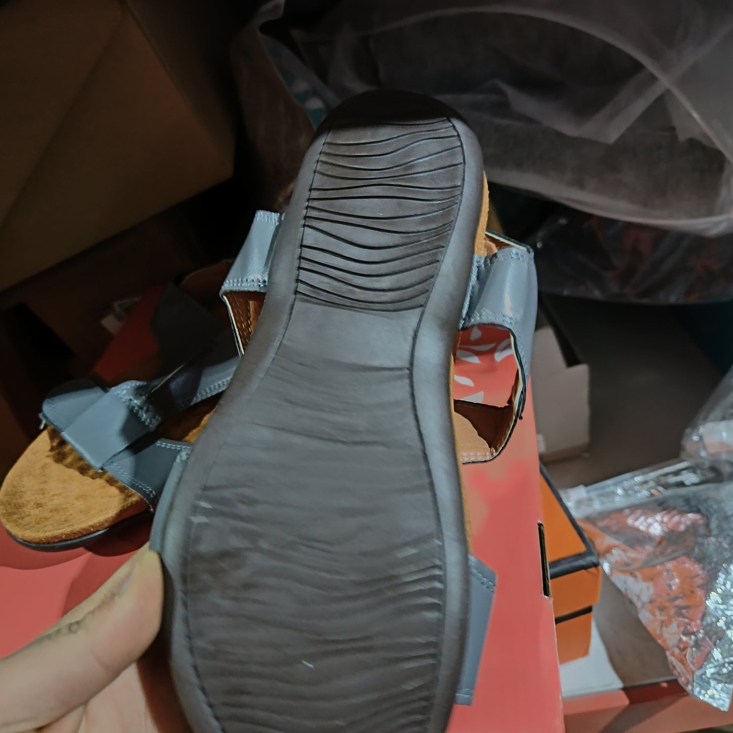 Sandales Compensées Velcro Confort