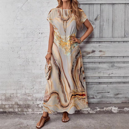 Robe Casual Imprimé Moderne