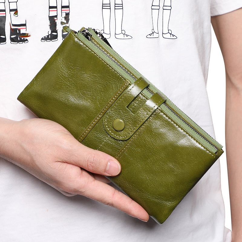 Portefeuille Long Cuir Vintage