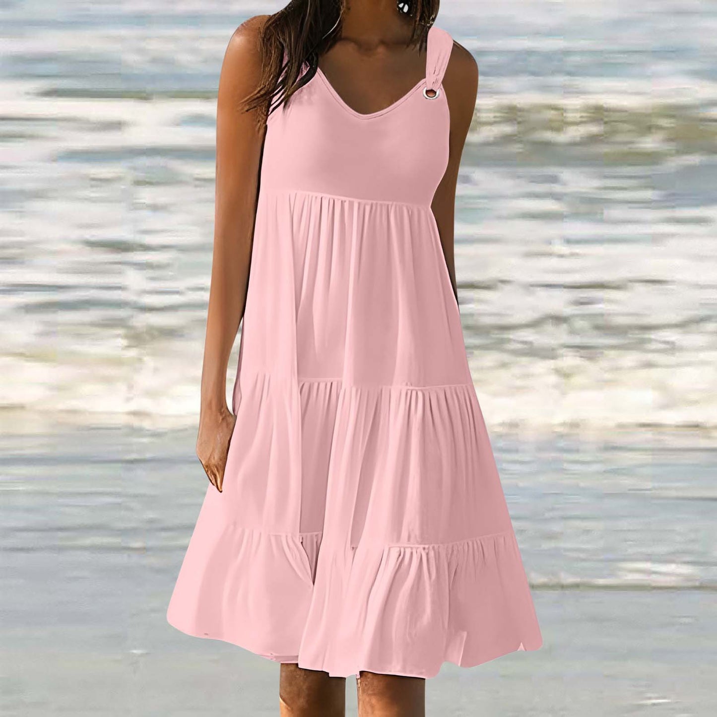 Robe élégante patchwork femme