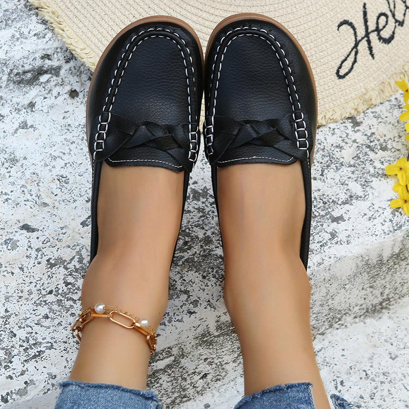 Chaussures Plates Tressées Femme