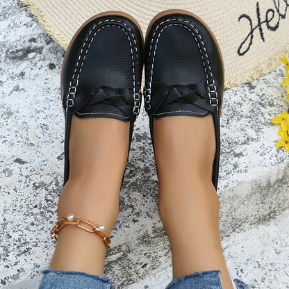 Chaussures Plates Tressées Femme