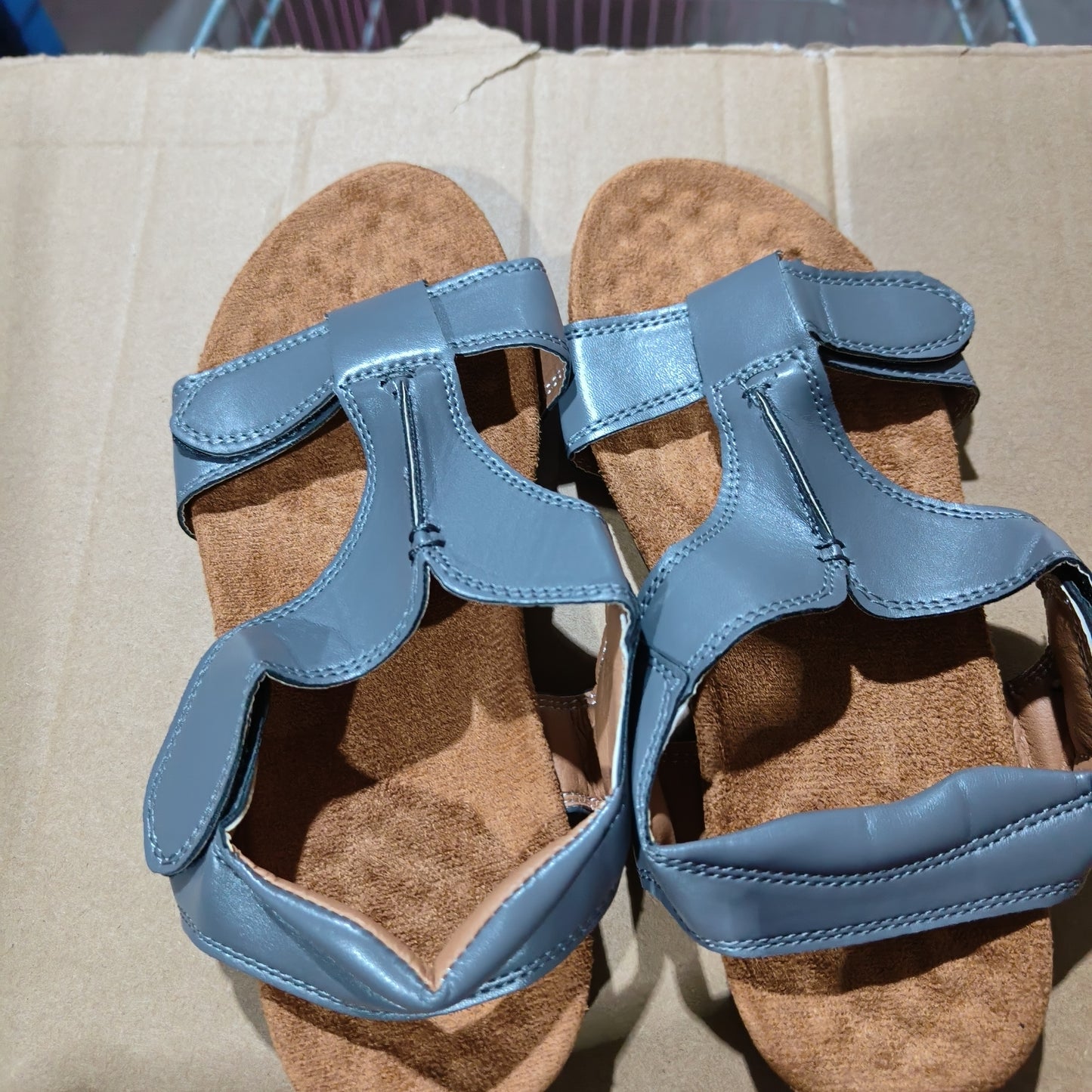 Sandales Compensées Velcro Confort