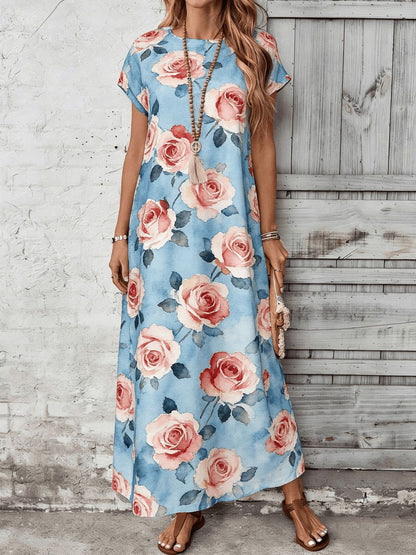 Robe Casual Imprimé Moderne