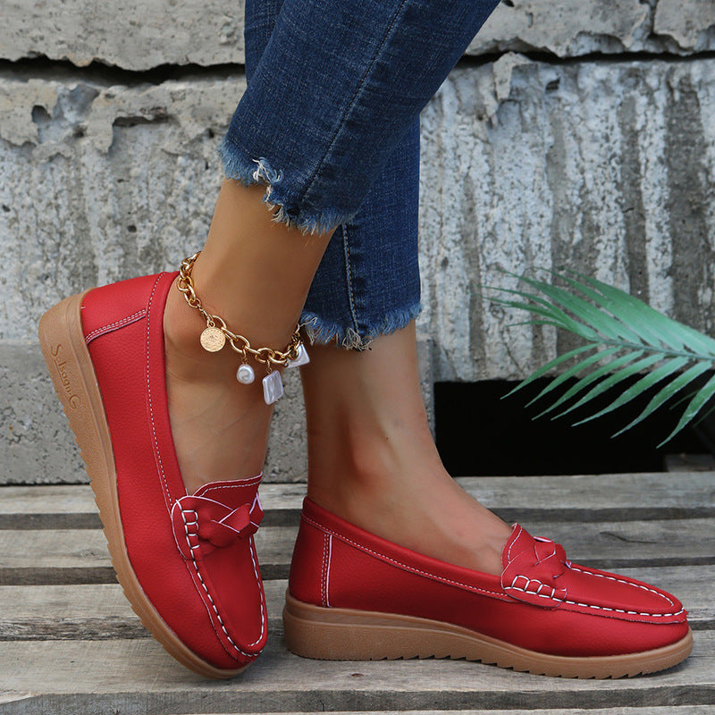 Chaussures Plates Tressées Femme