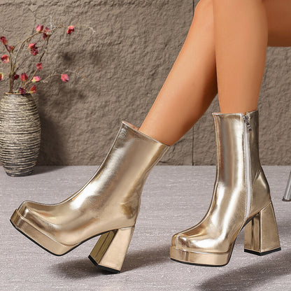 Bottines Bout Carré Élégantes